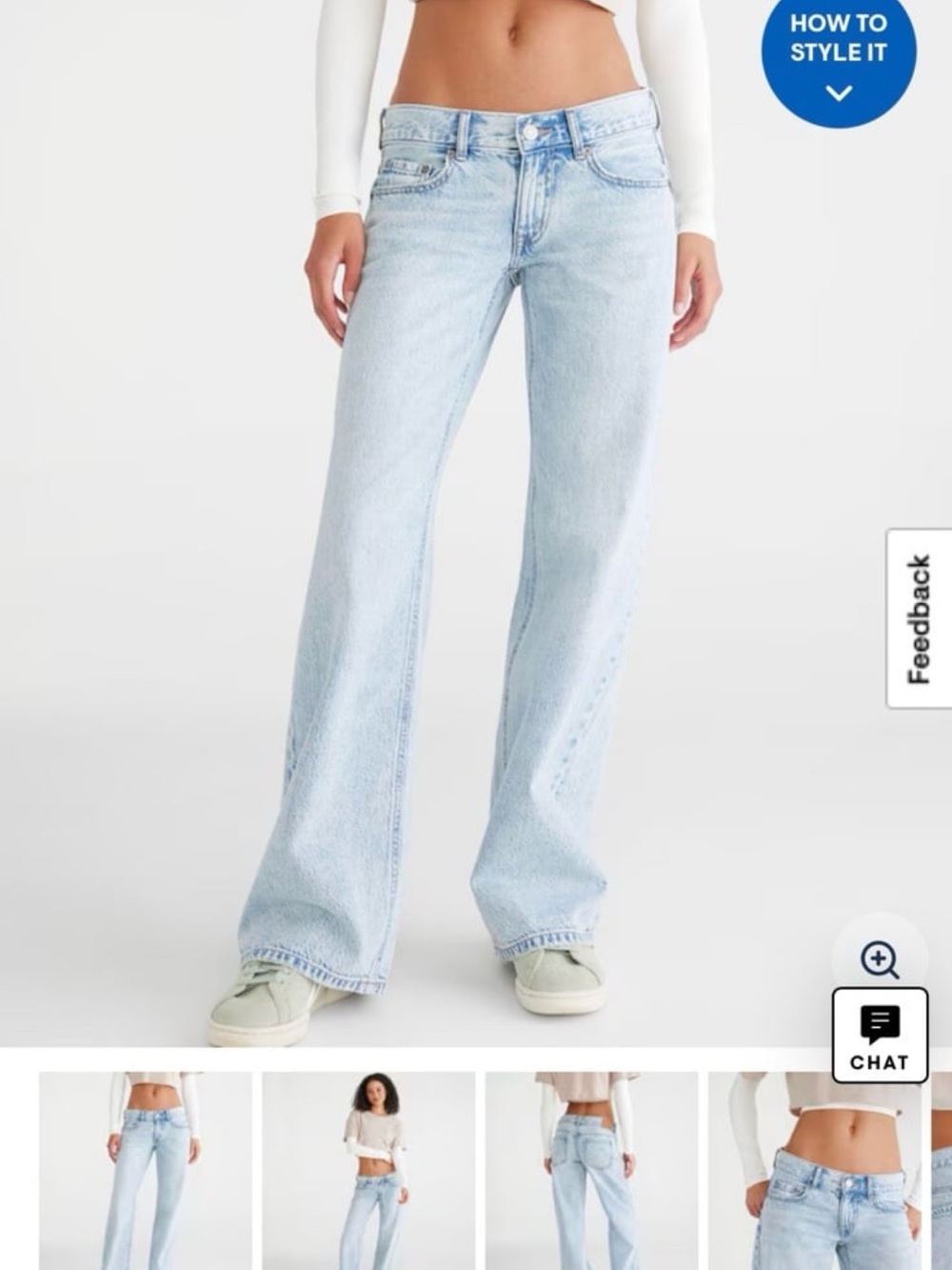 Aeropostale Light Blue Wide Leg Jeans